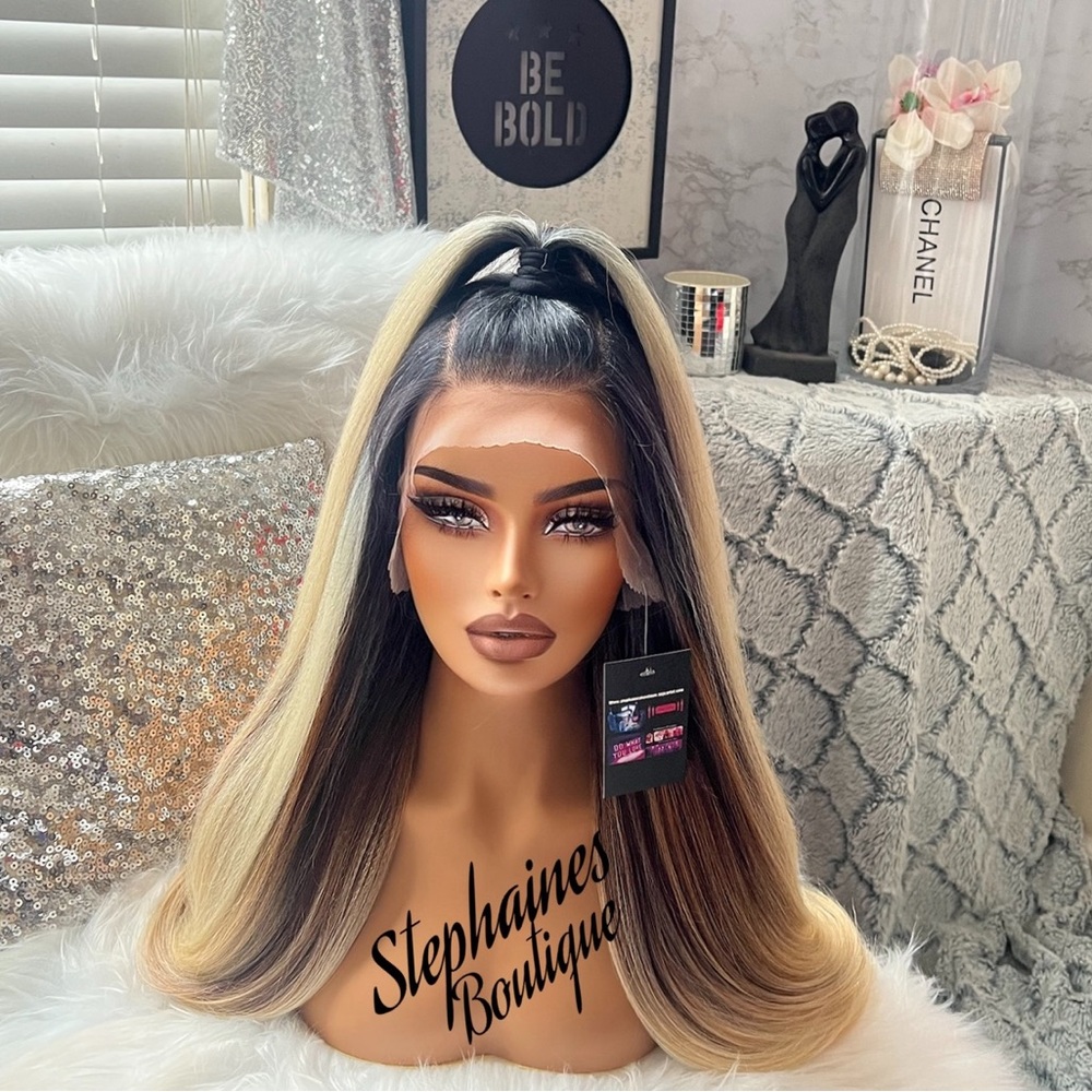Human Hair Blended Lace Front Wig